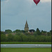 Virgin balloon over Port Meadow