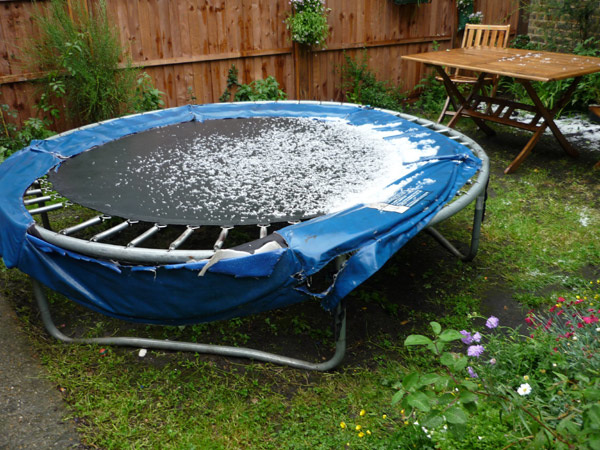 Just the weather for trampolining