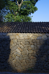 evening light on a well-made stone wall