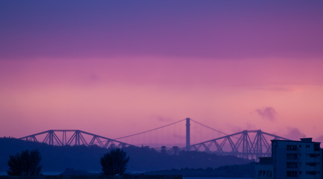 The Forth Bridges in the pink The Forth Bridges in the pink