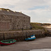 Portsoy harbour at low tide