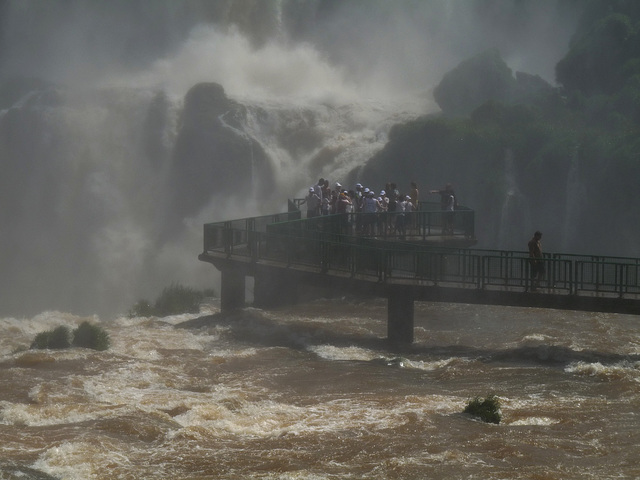 Iguazu Falls- Tourists in the Spray