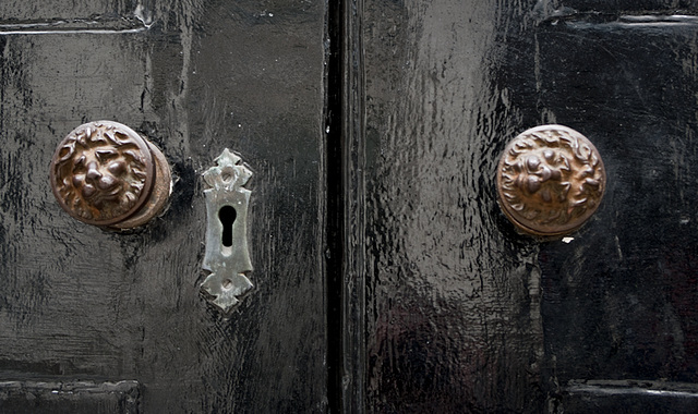 Lion head door handles