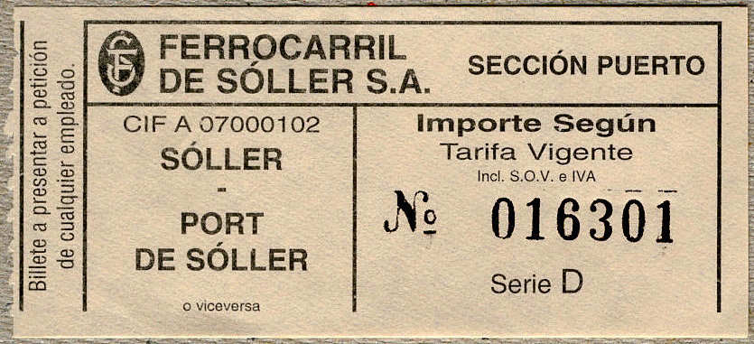 tram ticket