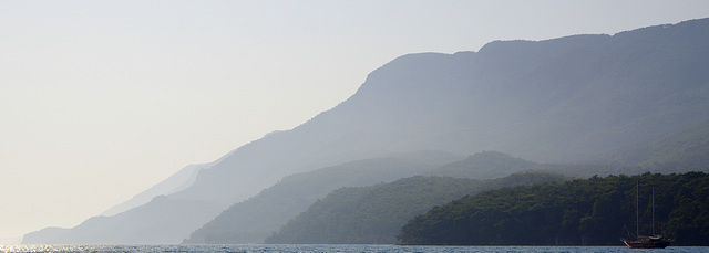 Looking west across Gökova Bay