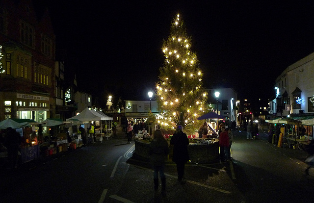 Christmas Tree in the High Street, Arundel