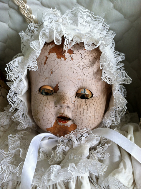 Doll in bonnet Doll in bonnet