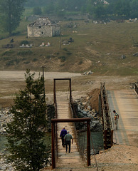 Valbona Valley- Crossing the Footbridge