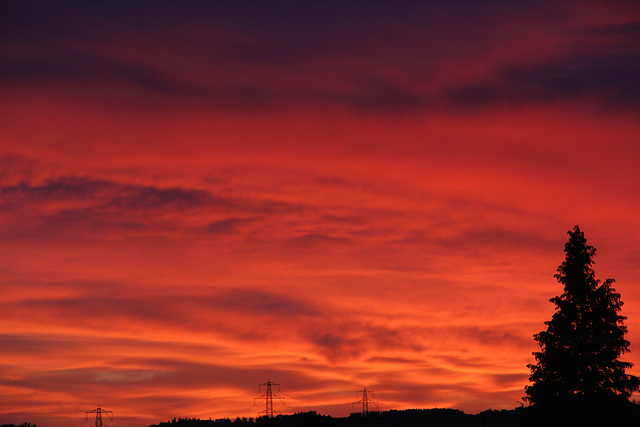 Sonnenuntergang in Oberschwaben