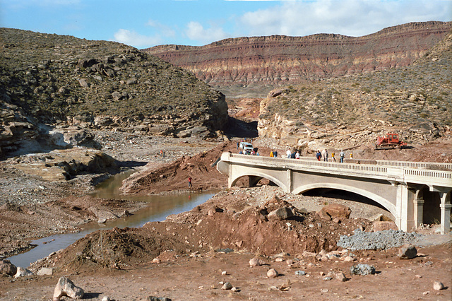 Washed out bridge.