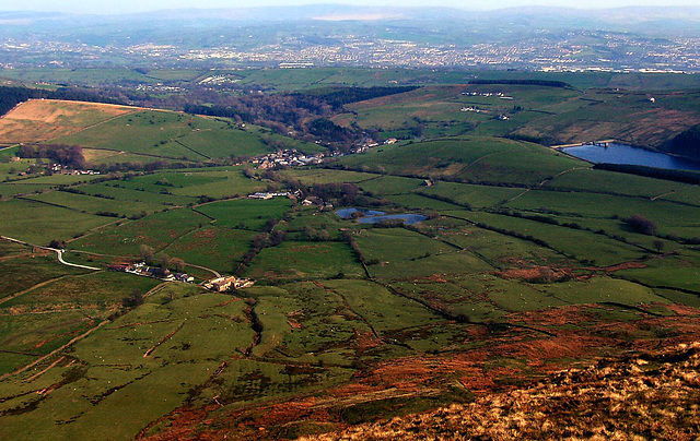 View from Pendle Hill, looking South-East.