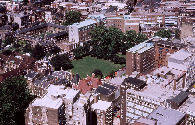 Charterhouse and the Medical College, from the Barbican 1986