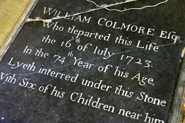 Warwick 2013 – Grave of William Colmore Esq