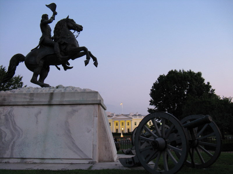 Jackson waves goodnight to the Obamas