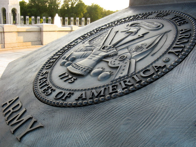 Army seal at WWII Memorial