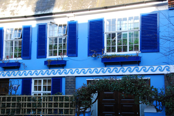 Blue shutters