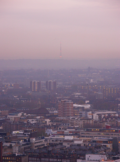 Crystal Palace Mast from the top of St Paul's Cathedral