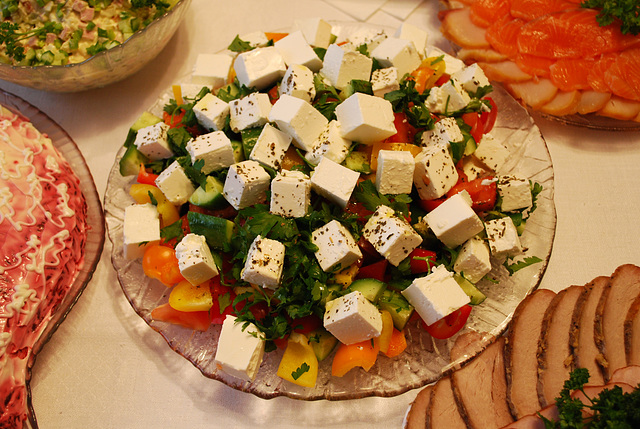 Griechischersalat Stillleben