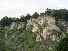 Vallée de l'Altmühl : falaises de craie.