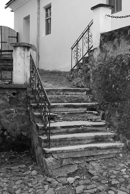 die Treppe im Burg Palanok