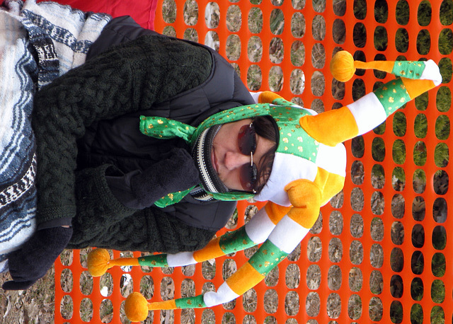 Dejected jester, St. Patrick's Parade, Holyoke