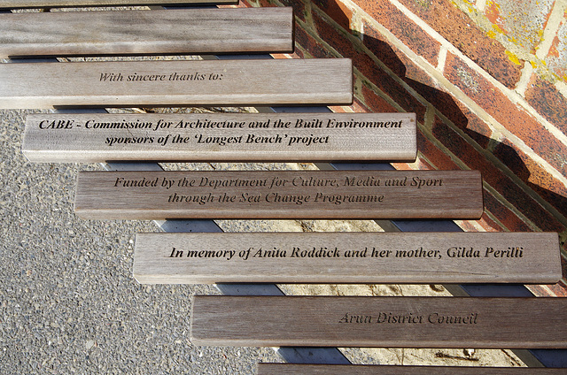 the 'Longest Bench' project, Littlehampton