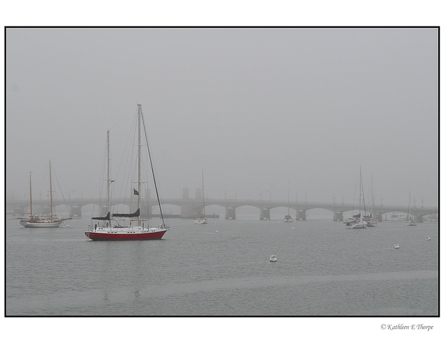 Sailboat in the Mist