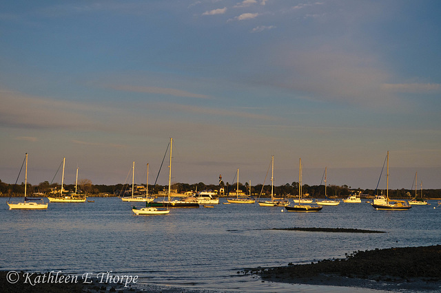 Sailboats Sunset on Matanzas Bay