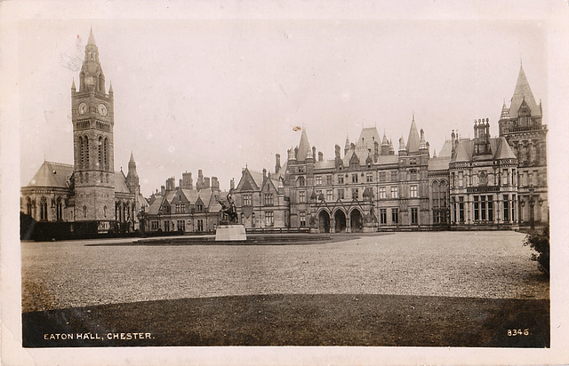 Eaton Hall, Chester (Demolished) - Entrance Facade and Chapel