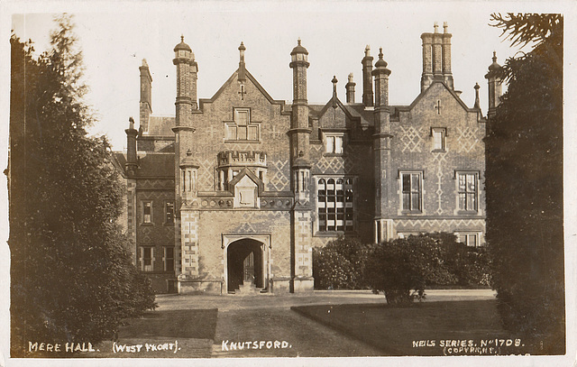 Mere New Hall, Cheshire (Demolished c1975)