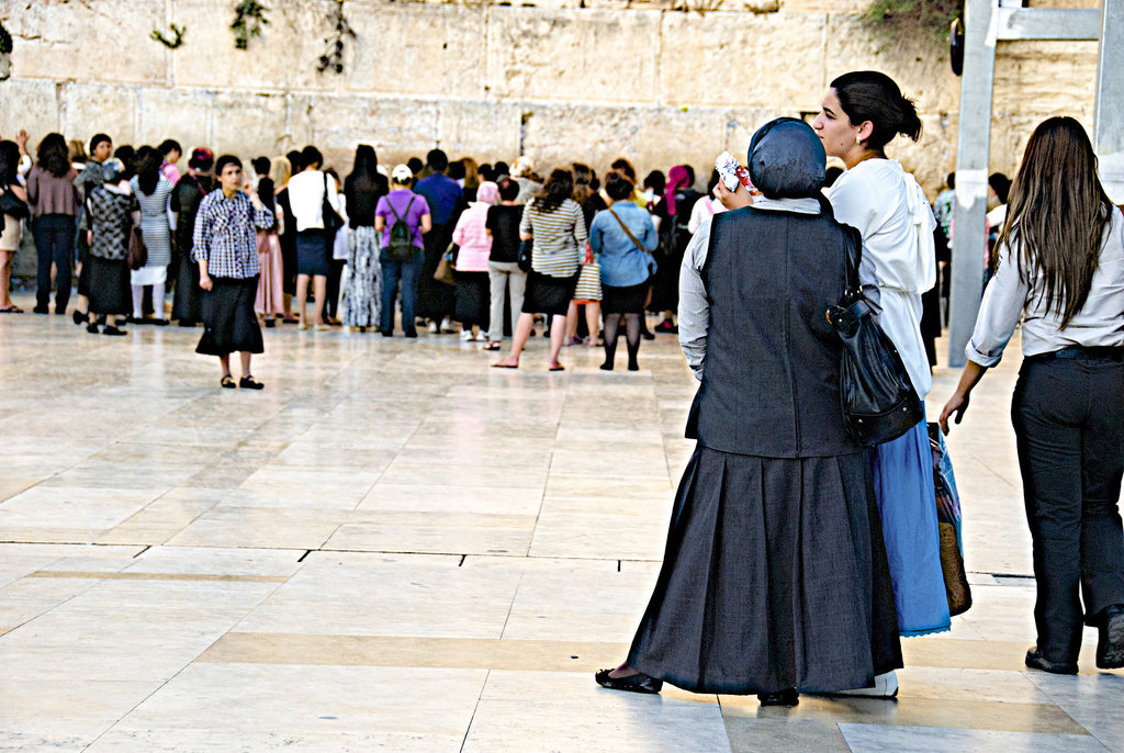 A mother and daughter's walk to the wall...