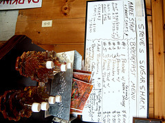 Sugar shack menu 3-11-2009