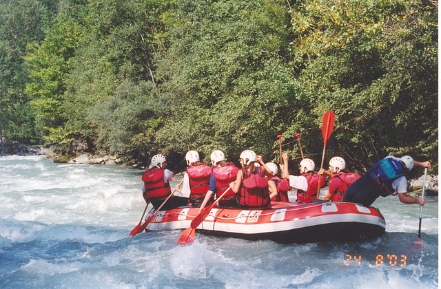 Rafting par mon fils