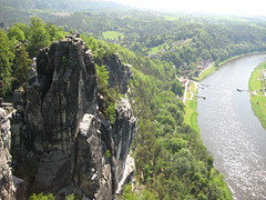 Blick von der Festung Königstein nach Rathen