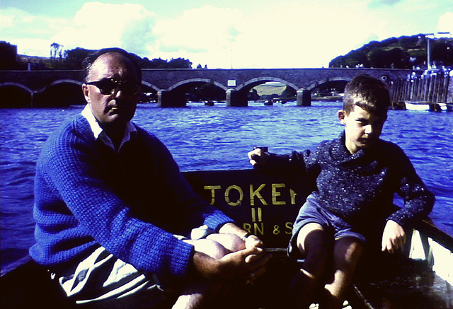 Dad and me in our jumpers