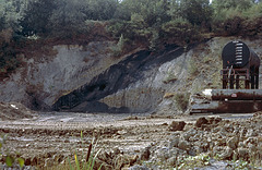 Exposed seam and old workings - Apedale