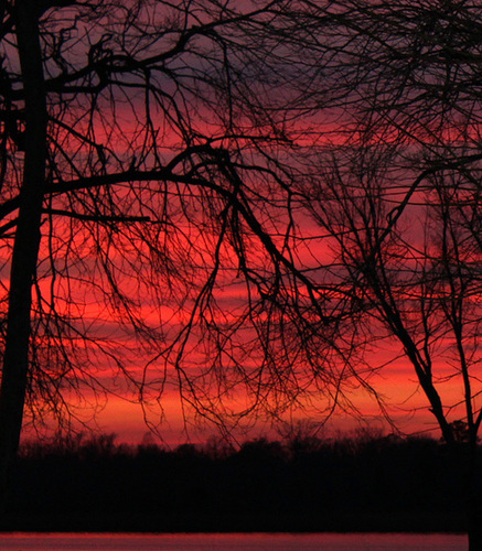 Sunset on the river