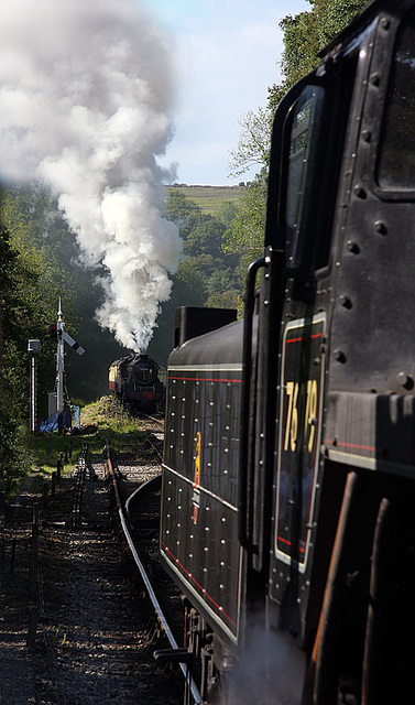 Black Five arriving