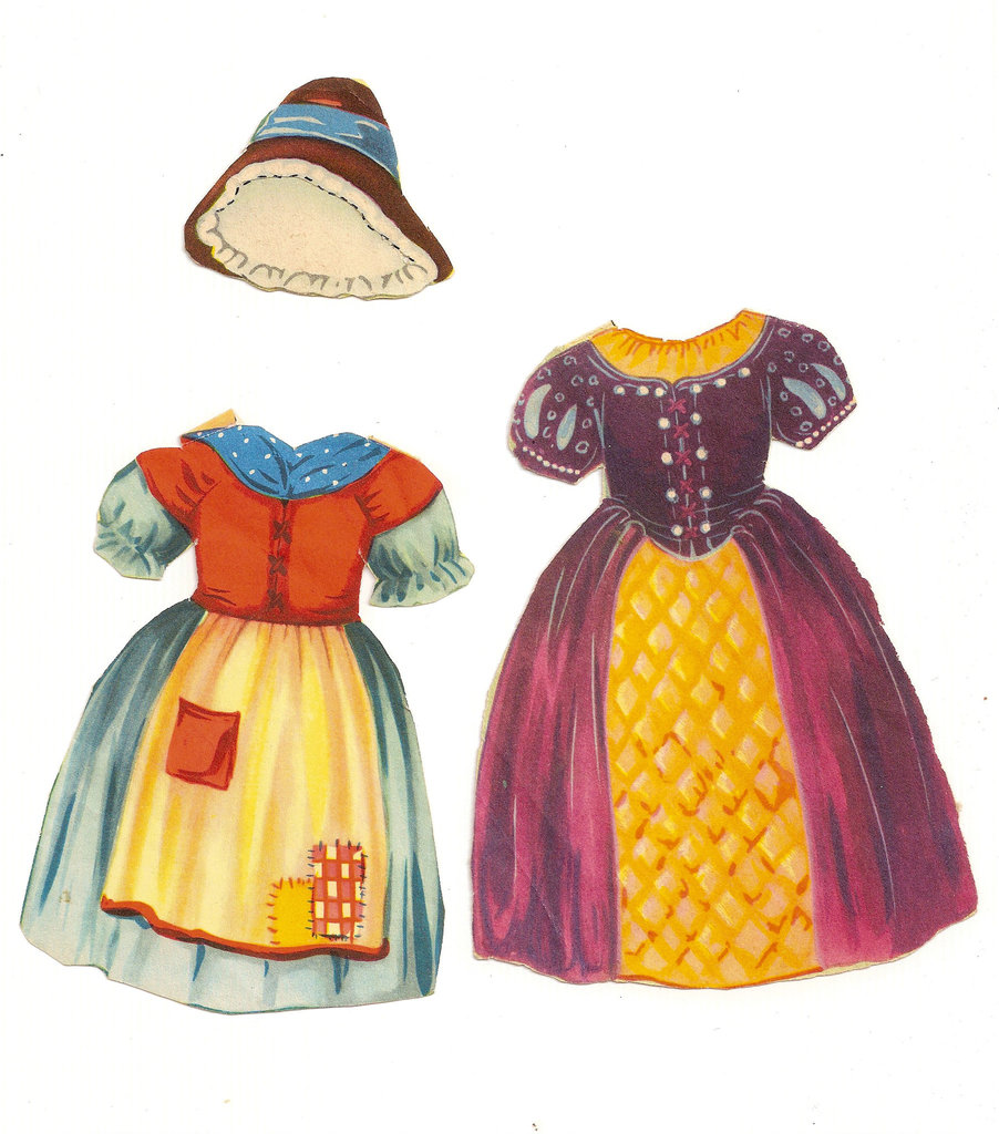 Vintage Fairytale/Nursery Rhyme Paper Doll Clothes #2