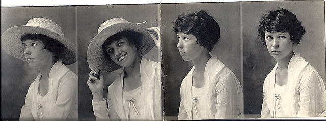 Unknown woman, photobooth strip