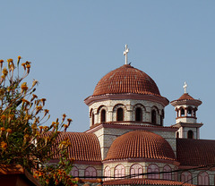 Korca- Domes and Tower of the Cathedral of the Resurrection