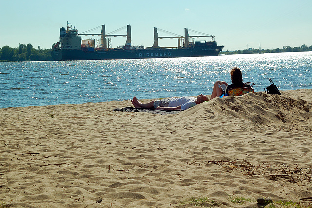 Radtour an der Elbe lang