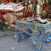 painted wooden cart