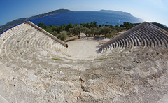 fish-eye view of Kaş Amphitheatre