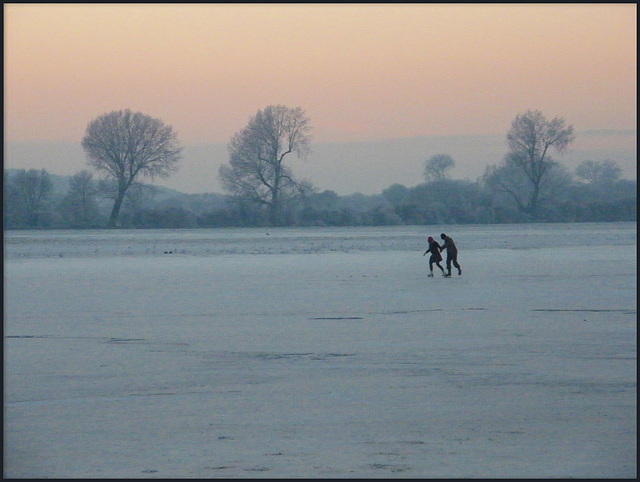 skaters at Port Meadow