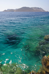 Clear blue mediterranean sea