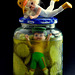 Little Susie Desperately Tries to Unscrew the Lid on the Pickle Jar Her Brother Joey is Trapped In