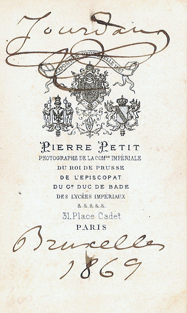 Pierre-Marius Jourdan's autograph at the back