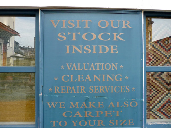 Carpet shop sign