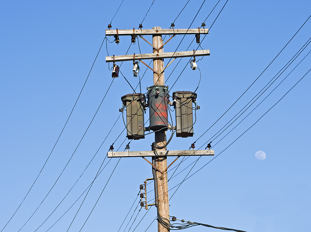 Old City Light and Power, Indiana Michigan Power Utility Pole